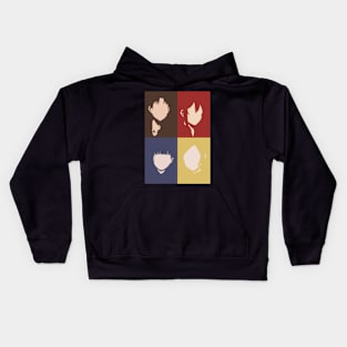 Tomo-chan Is a Girl or Tomo-chan wa Onnanoko Anime Charactcers in Vintage Minimalist Merch Design Kids Hoodie